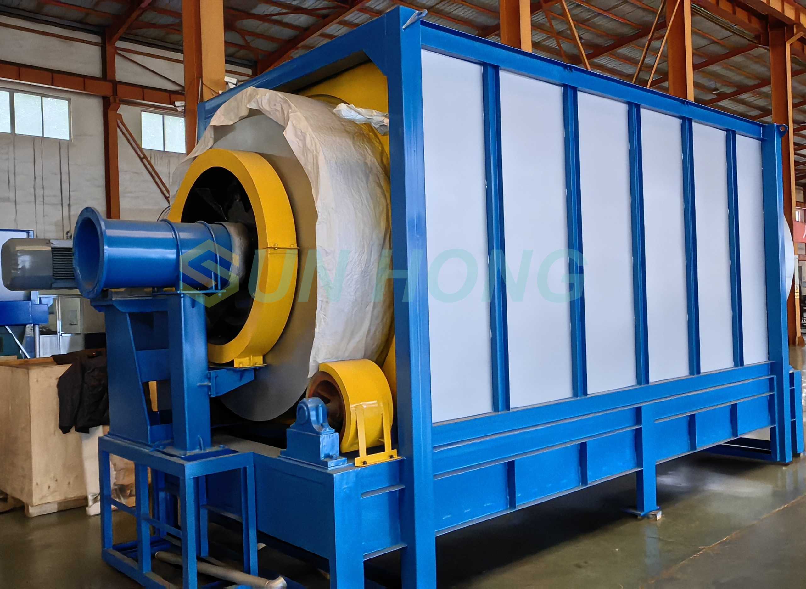 Skrin trommel drum kertas sisa Pulping