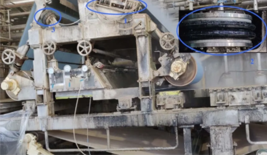 penggunaan udara di bawah pada mesin kertas