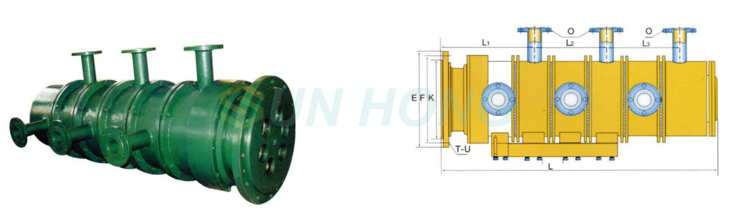 Struktur sendi putar 2 hingga 8 laluan